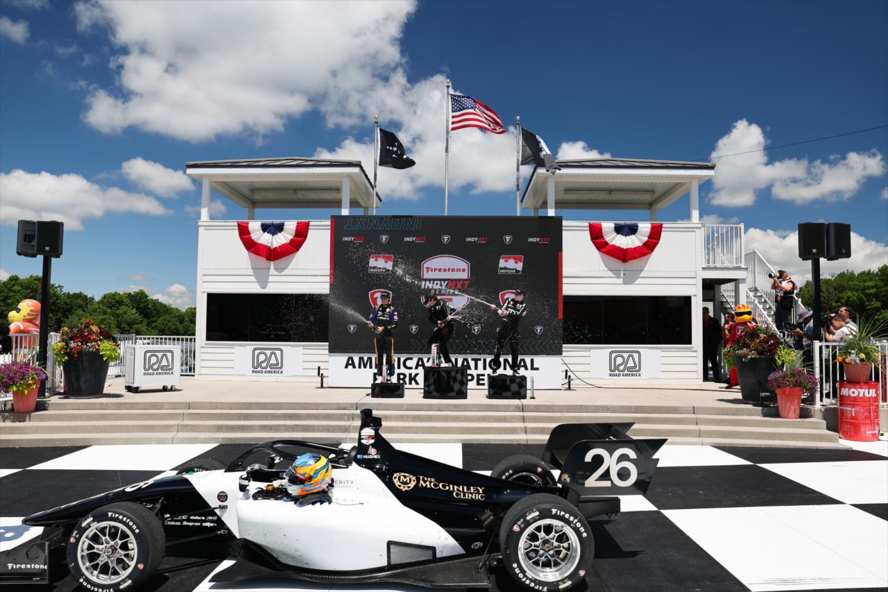 Alessandro de Tullio, Lochie Hughes and Josh Pierson - INDY NXT Presented by Firestone - By: Travis Hinkle -- Photo by: Travis Hinkle